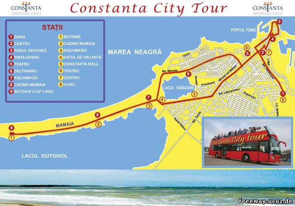 Маршрут автобуса «Constanta City Tour»(для просмотра изображения в полном размере, нажмите на картинку)